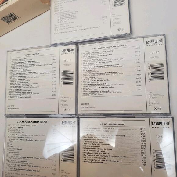 Classical Christmas Songs Delta Five 5 CD Disc Set Laserlight Bach Mozart Handel - Picture 6 of 9